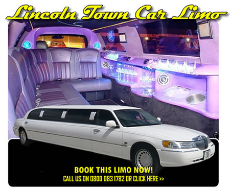 Lincoln Town Car Limousine In White